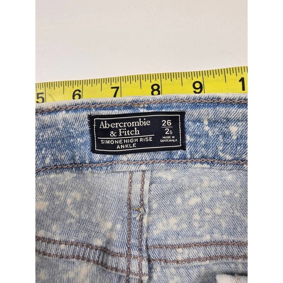 NWT NEW Abercrombie And Fitch Simone high rise ankle 26 S SHORT vintage wash - Picture 4 of 7